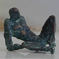 Skulptur  Bronze  "adonis"
