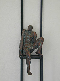 Skulptur  Bronze  "genieer"