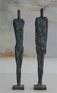 Skulptur  Bronze  "paar"
